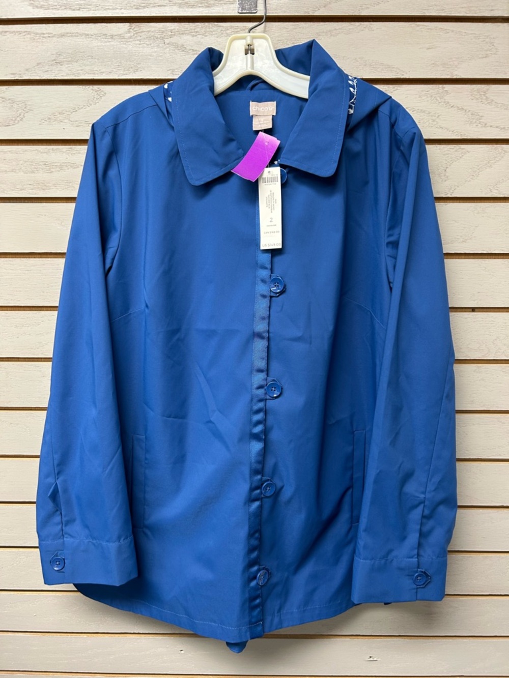 Chico's Royal Blue Button-Up Jacket